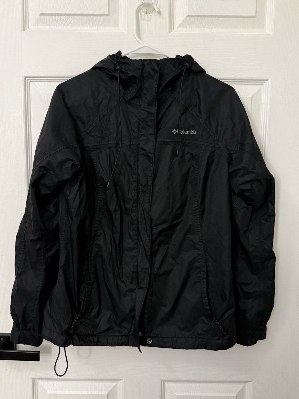 Columbia Omni-Tech Waterproof Breathable Jacket Size M Inside Zippers & Mesh